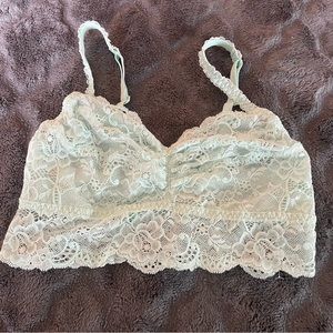 Pink Victoria’s Secret lace sparkly bralette